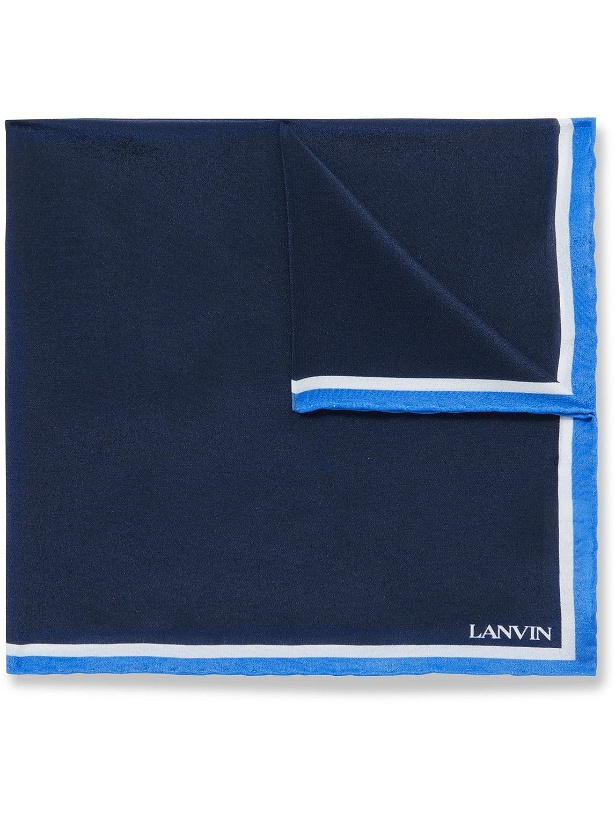 Photo: Lanvin - Printed Silk-Voile Pocket Square