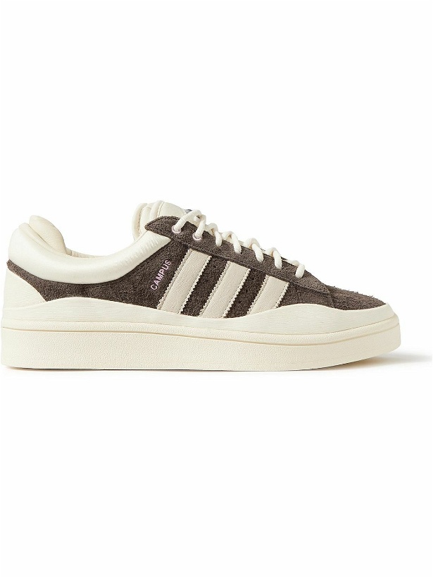 Photo: adidas Originals - Bad Bunny Campus Leather-Trimmed Suede Sneakers - Neutrals