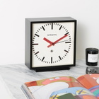 Newgate Clocks AMP Railway Mantel Clock in Red 