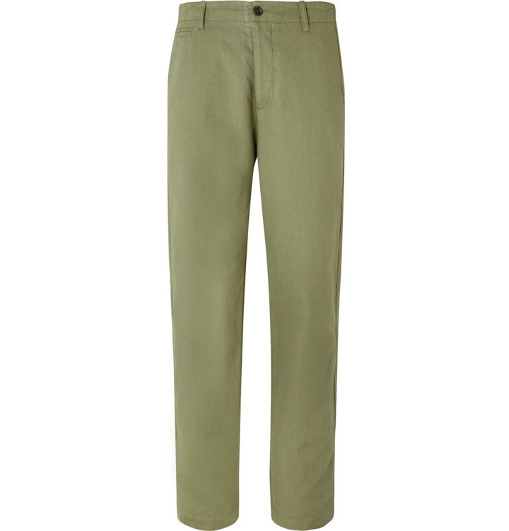 Photo: YMC - Duke Cotton and Linen-Blend Trousers - Green