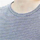 Officine Generale Men's Officine Générale Stripe Long Sleeve T-Shirt in Navy/White