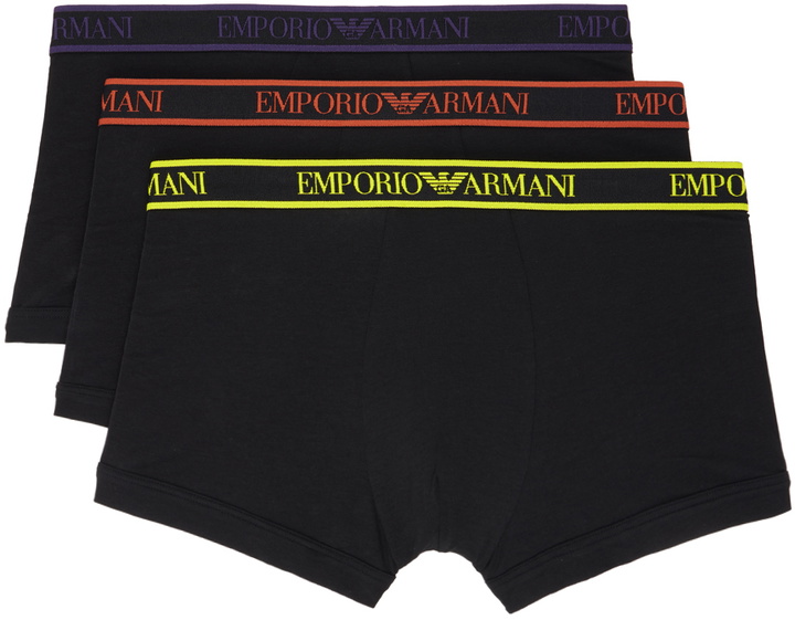 Photo: Emporio Armani Three-Pack Black Boxers