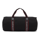 Alexander McQueen Black and Red Selvege Metropolitan Duffle Bag