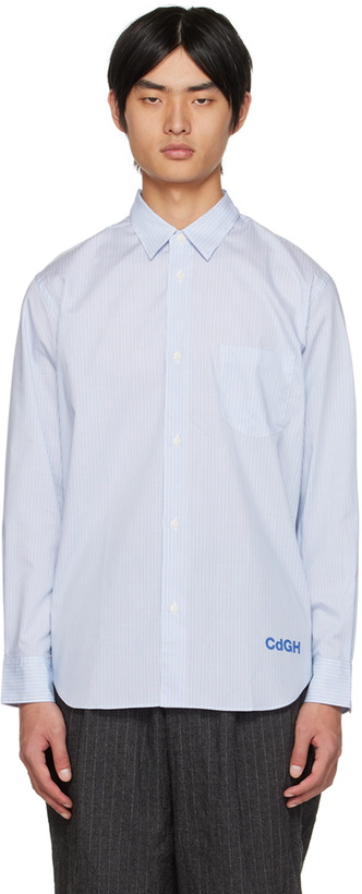 Photo: Comme des Garçons Homme Blue Striped Shirt