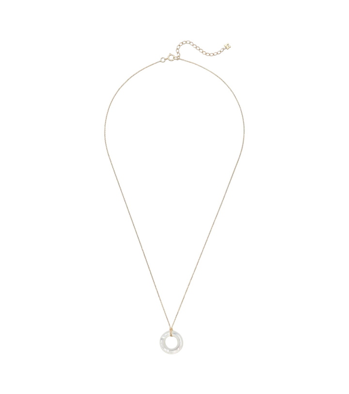 Photo: Mateo 14kt gold pendant necklace with mother-of-pearl