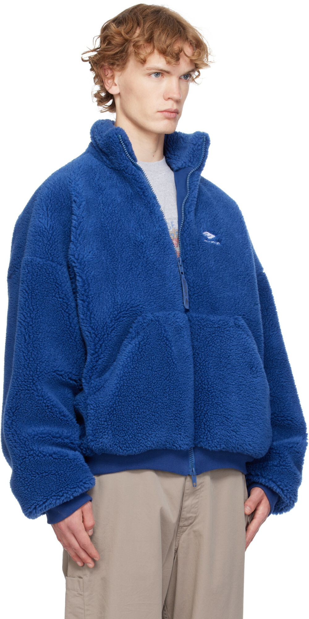 Balenciaga Blue Zip-Up Jacket