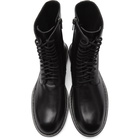 Ann Demeulemeester Black Combat Lace-Up Boots