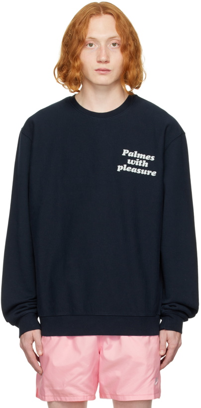 Photo: Palmes Navy 'Pleasure' Sweatshirt