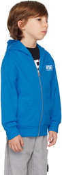 Diesel Kids Blue Printed-Logo Hoodie