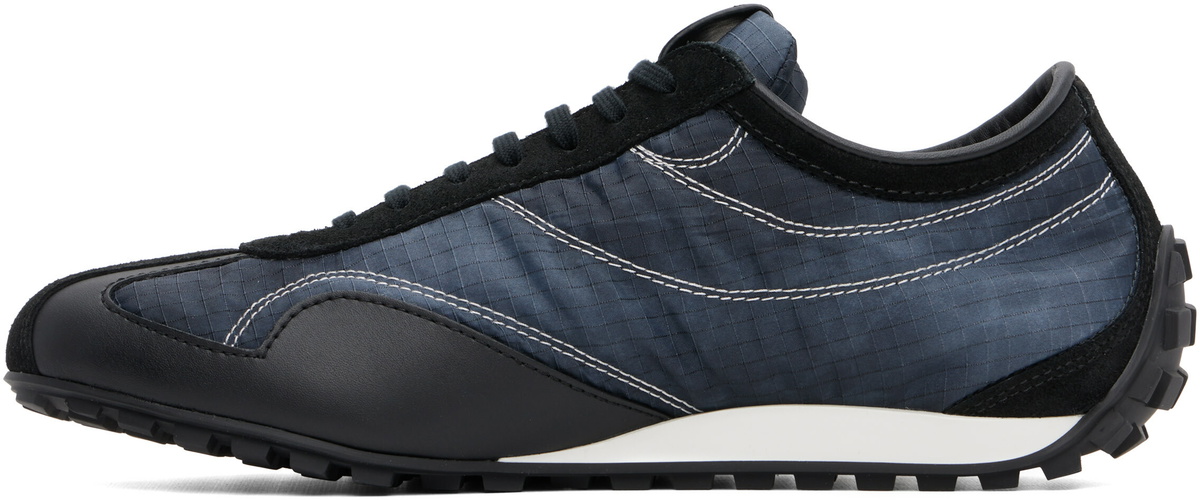 BALMAIN Black & Blue Racing Sneakers