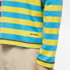 Sunnei Men's Long Sleeve Panel Stripe T-Shirt in Mixed Stripe