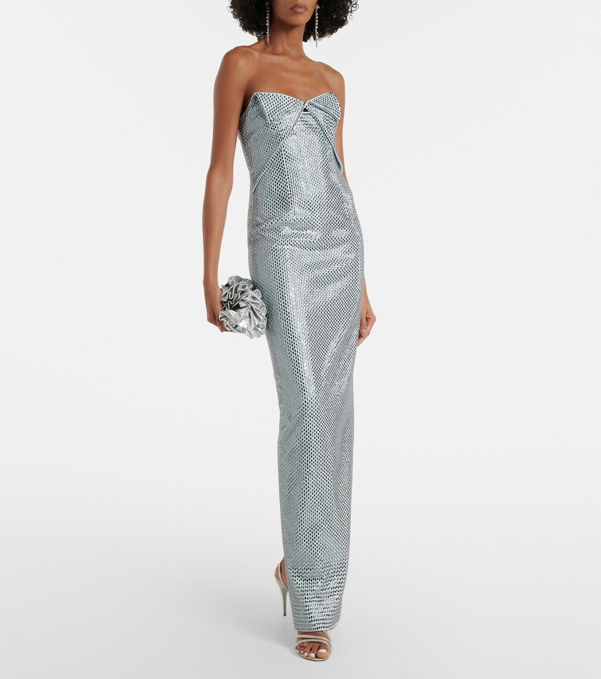 Roland Mouret Origami diamanté corset gown