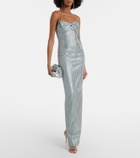 Roland Mouret Origami diamanté corset gown