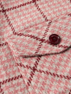 Portuguese Flannel - Todder Prince of Wales Checked Wool-Tweed Overshirt - Pink