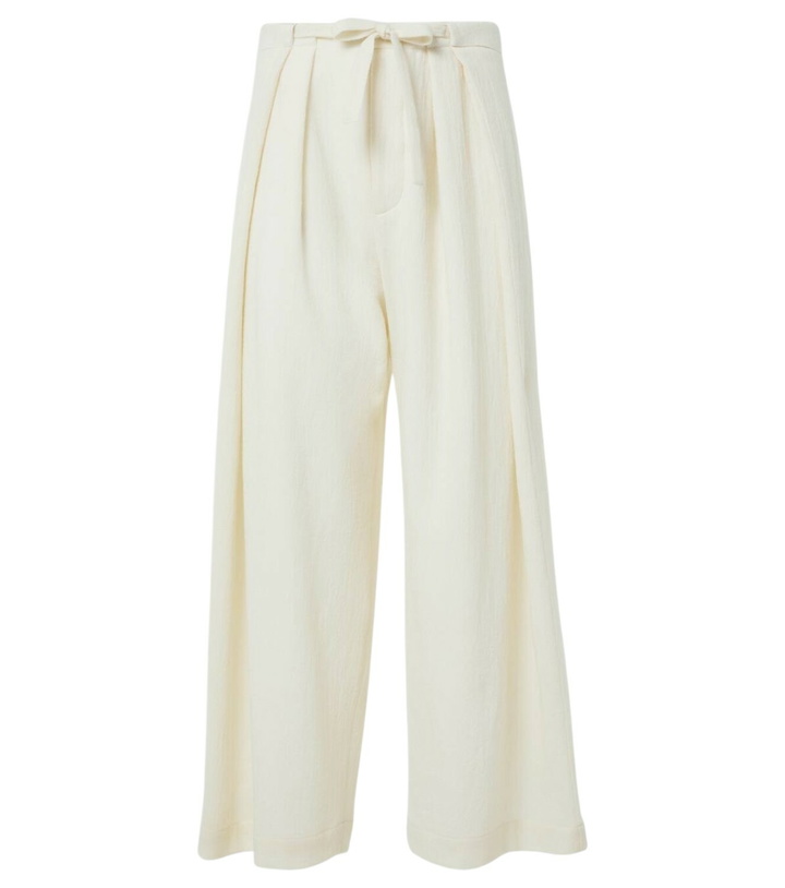 Photo: King & Tuckfield Deep Fold wool wide-leg pants