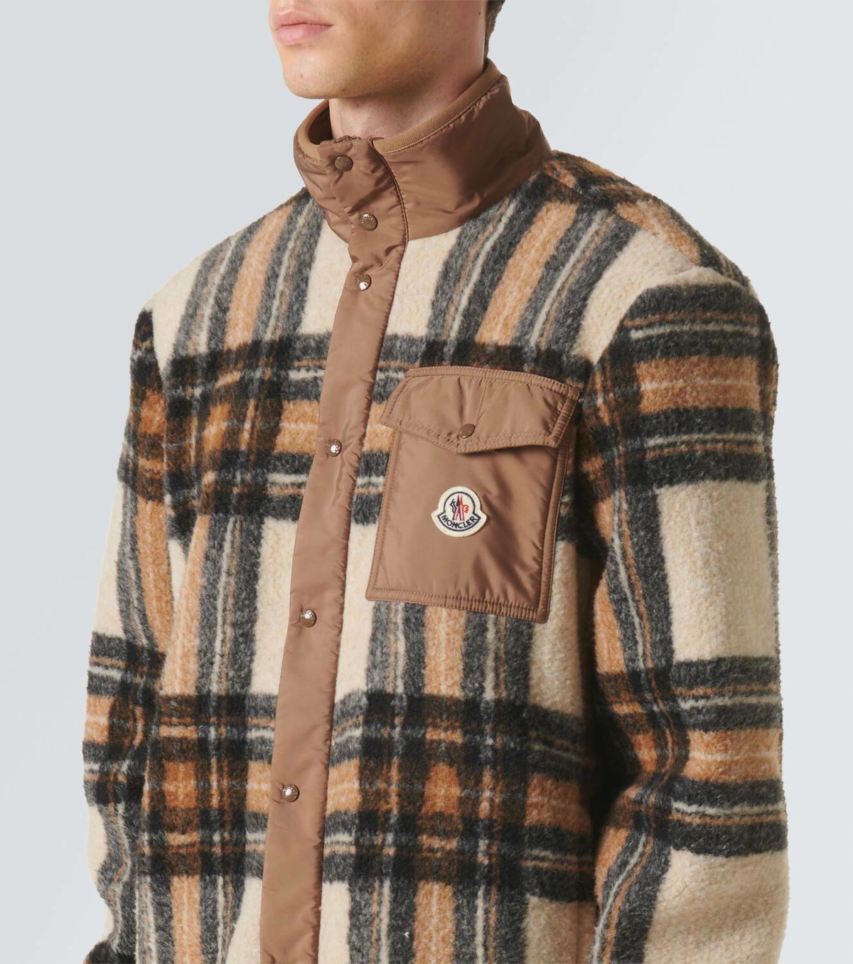 MONCLER 25S TEDDY FLEECE ROUND-NECK JACKET 193