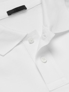 Moncler - Logo-Appliquéd Cotton-Piqué Polo Shirt - White