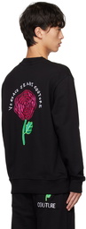 Versace Jeans Couture Black Embroidered Sweatshirt