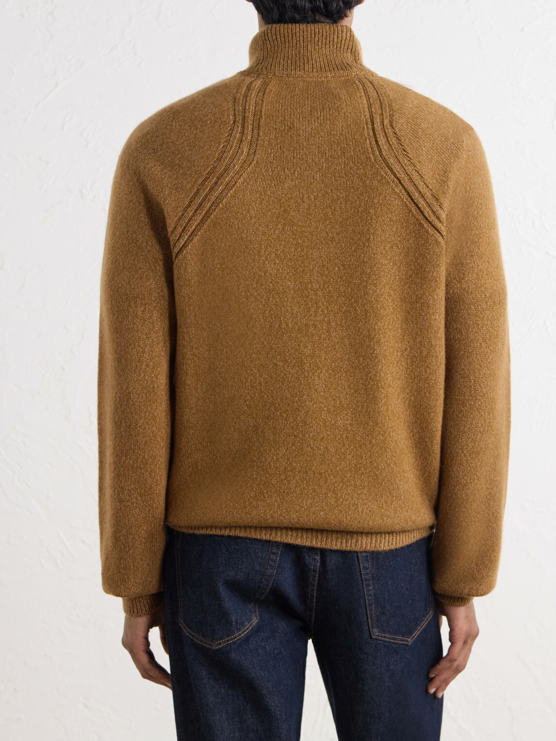 SEASE - Cashmere Half-Zip Sweater - Yellow