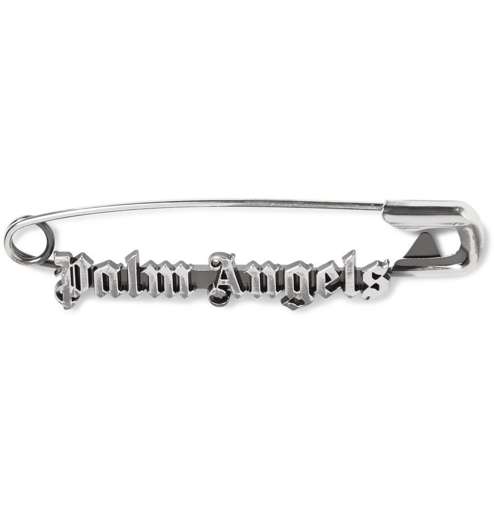 Palm Angels - Logo Oxidised Silver-Tone Tie Clip - Silver Palm Angels