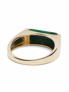 Mateo 14K Yellow Gold Malachite Bar Ring