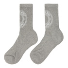 Burberry Grey Intarsia Logo Socks