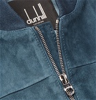 Dunhill - Suede Bomber Jacket - Men - Blue