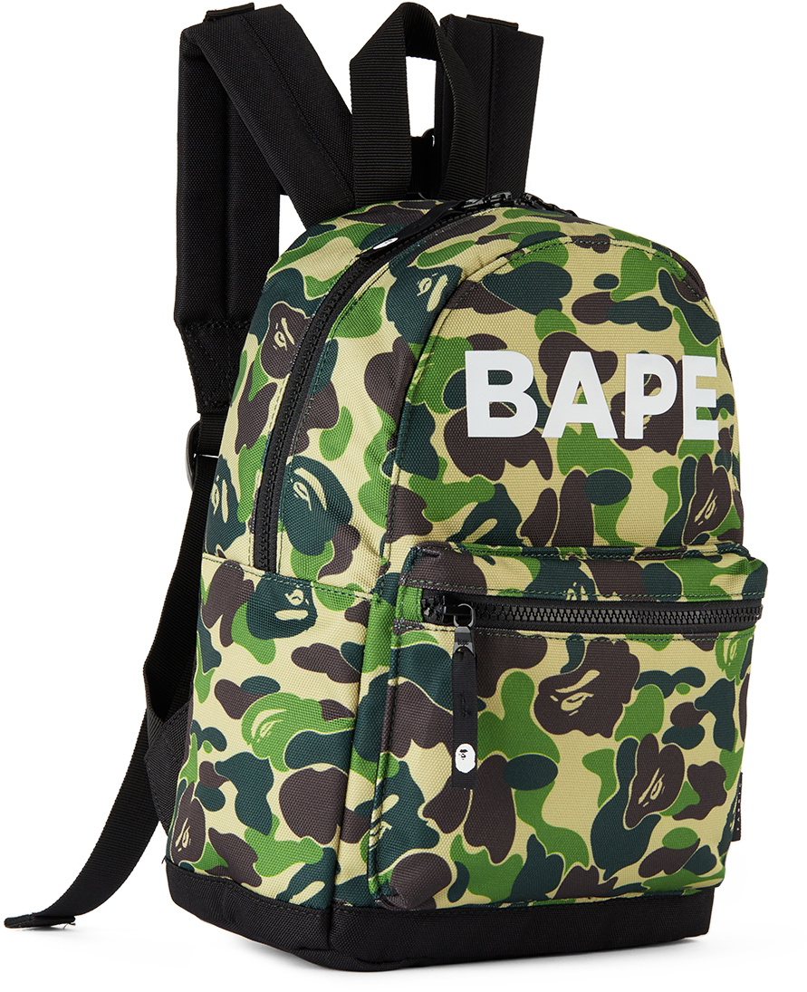 BAPE SHARK BackPack Camo, Blue, Bag Zip Pocket ABC Camouflage