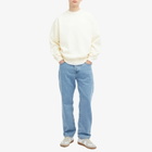 Róhe Men's Oversized Logo Crew Sweatshirt in Off White