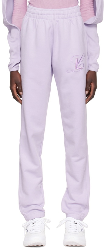 Photo: Luar Purple Logo Lounge Pants
