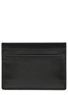 Saint Laurent Logo Leather Card Holder - Black - One Size