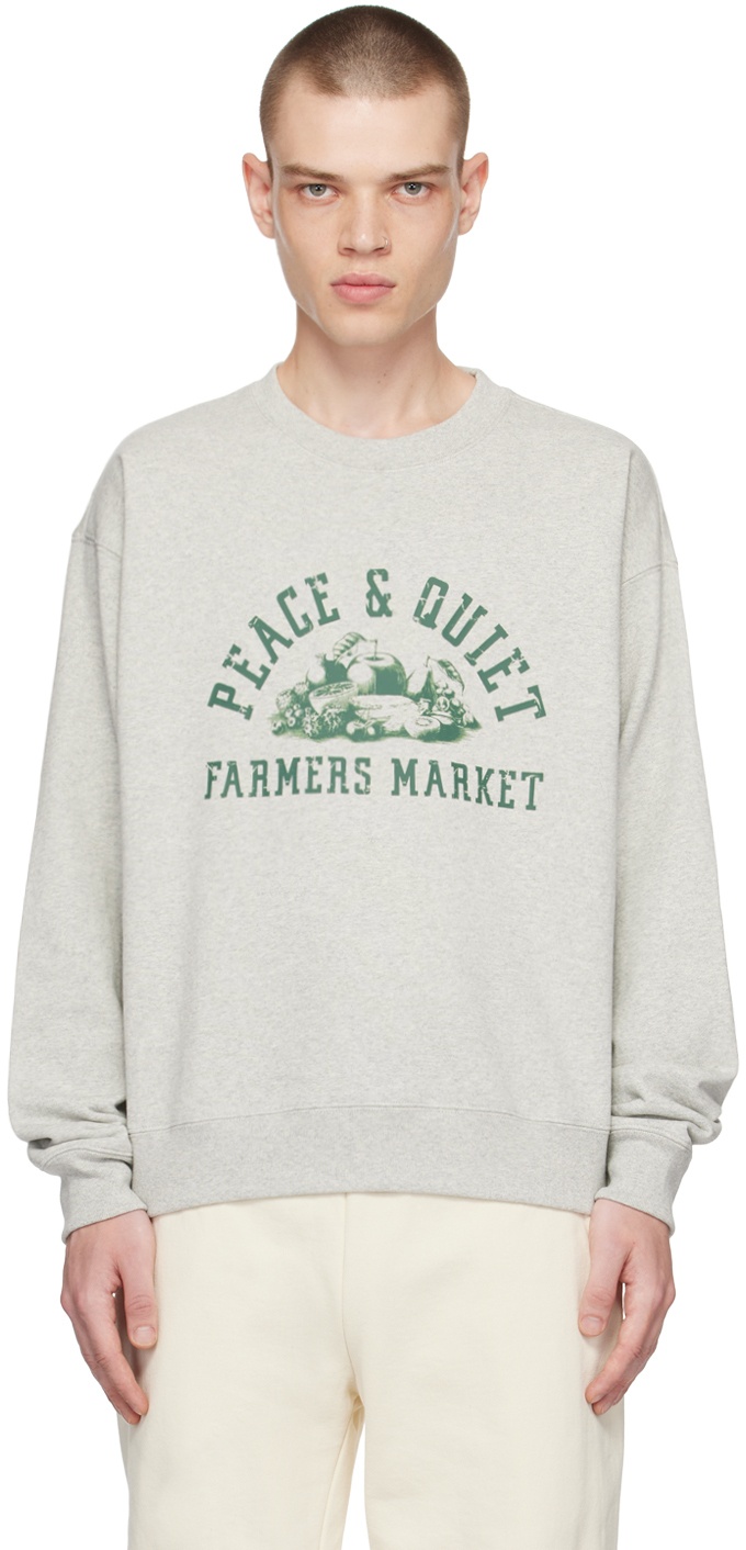 Photo: Museum of Peace & Quiet Gray 'Farmers Market' Sweatshirt