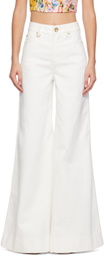 Zimmermann Off-White Matchmaker Palazzo Jeans