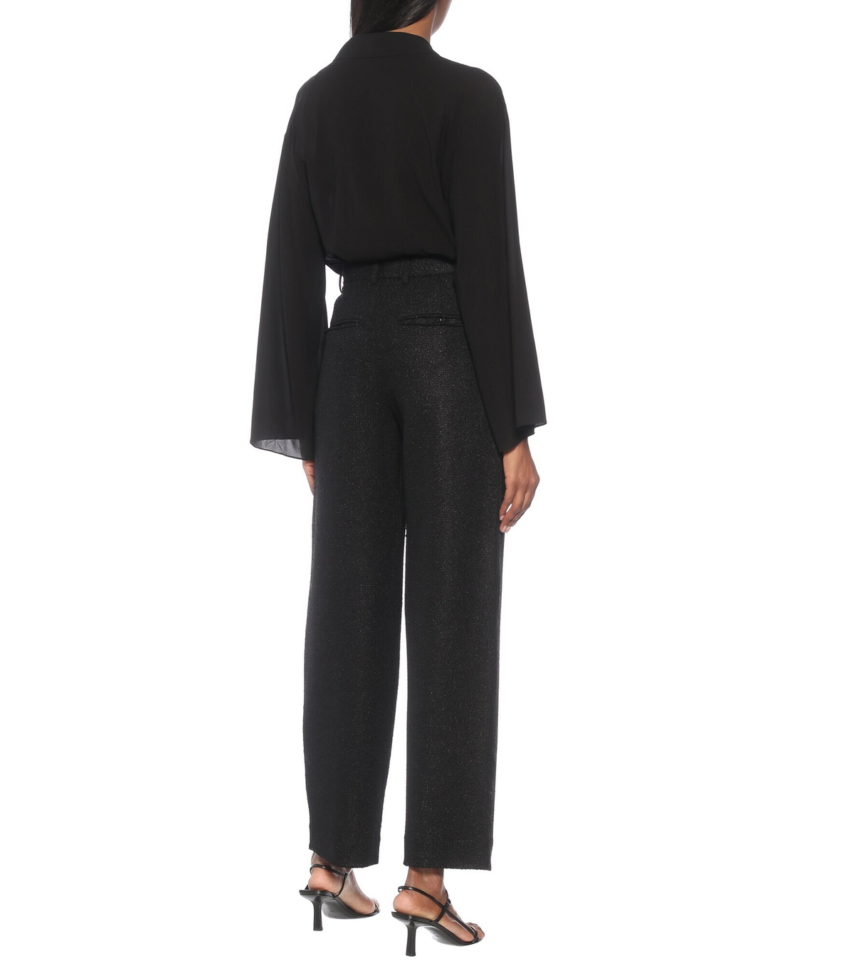 Deveaux New York - Nicola high-rise straight tweed pants