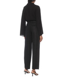 Deveaux New York - Nicola high-rise straight tweed pants