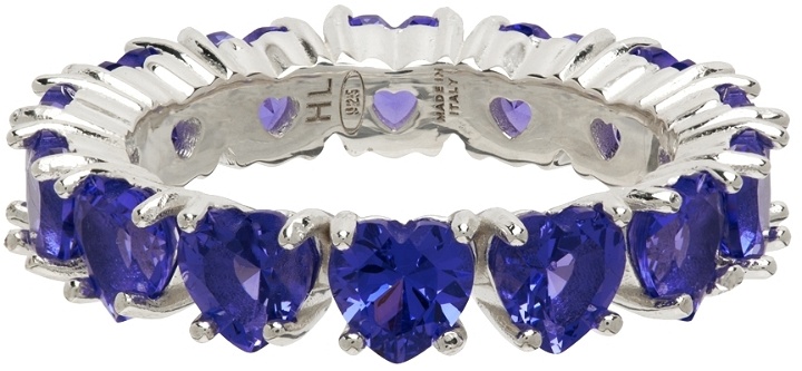 Photo: Hatton Labs Silver & Blue Heart Eternity Ring