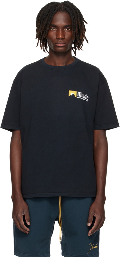 Photo: Rhude Black International Racing Logo T-shirt
