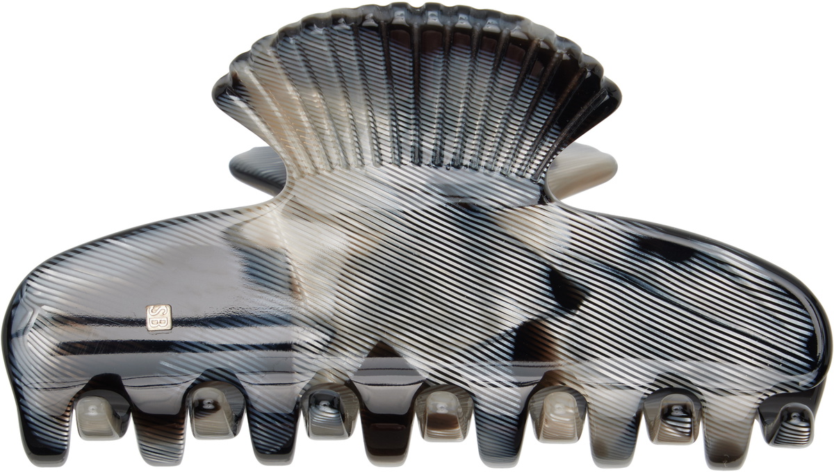Sophie Buhai Black Small Fan Shell Claw Hair Clip