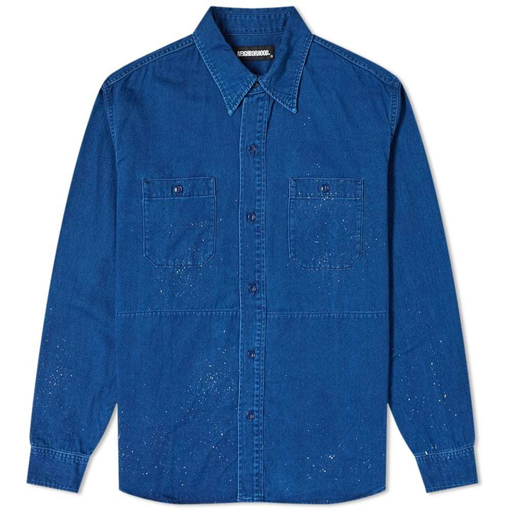 Photo: Neighborhood Long Sleeve Indigo Work Shirt