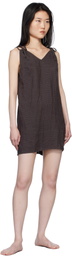 Deiji Studios Brown & Blue Looped Minidress
