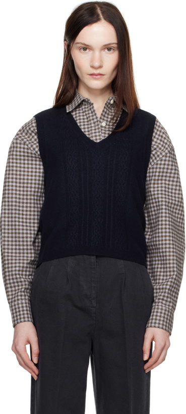 Photo: A.P.C. Navy Coco Vest