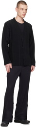 HOMME PLISSÉ ISSEY MIYAKE Black Stem Long Sleeve T-Shirt