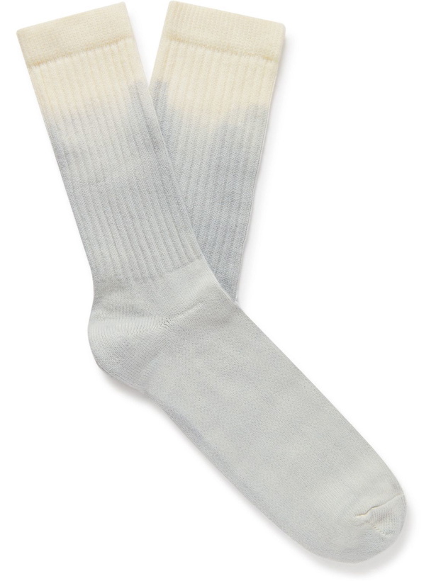 Photo: Altea - Garment-Dyed Ribbed Cotton-Blend Socks