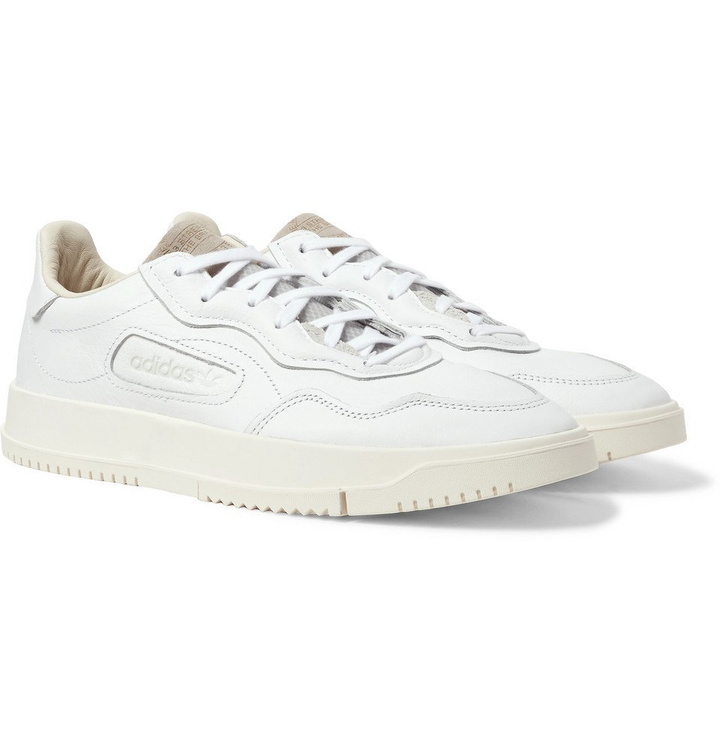 Photo: adidas Originals - Super Court Premiere Suede-Trimmed Leather Sneakers - Men - White