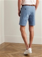 Peter Millar - Concorde Garment-Dyed Stretch-Cotton Twill Shorts - Blue