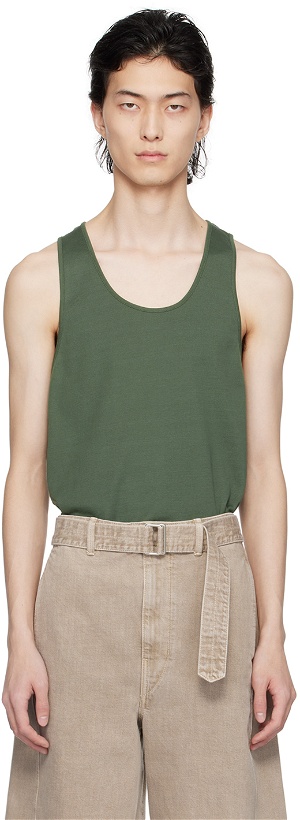 Photo: LEMAIRE Green Scoop Neck Tank Top