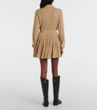 Loro Piana Luciole pleated cashmere-blend shorts