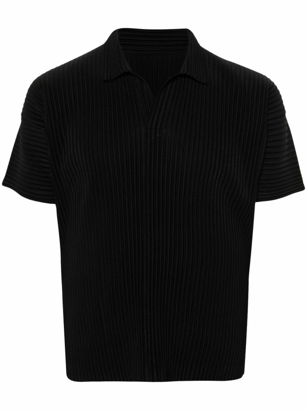 Photo: Homme Plissé Issey Miyake Black Basics Plissé Polo Shirt