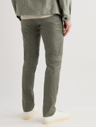 Brioni - Sydney Slim-Fit Tapered Cotton-Gabardine Drawstring Trousers - Green