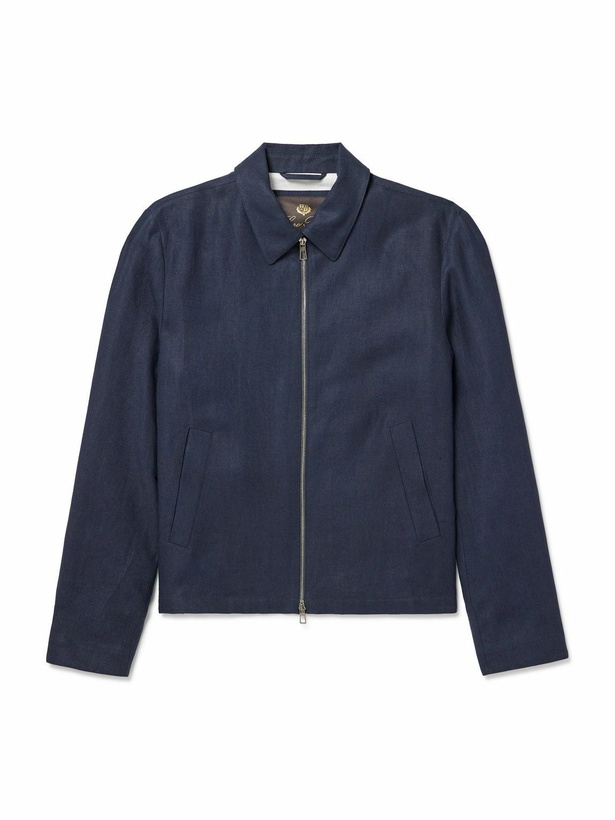 Photo: Loro Piana - Maurin Linen-Twill Blouson Jacket - Blue